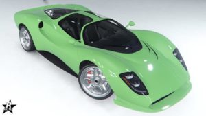 La voiture Lampadati Tigon ne disposant d'aucun motif sur sa carrosserie