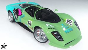 Le motif "Pilote 10" sur le véhicule Lampadati Tigon