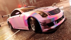 Peinture caméléon Perle rose pastel sur la carrosserie de la voiture FR36