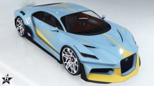 Le motif "Crowex" appliqué sur la voiture Truffade Thrax dans le jeu GTA Online