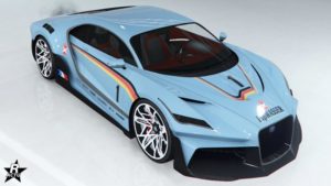 Le véhicule Truffade Thrax disposant sur sa carrosserie le motif "Pisswasser"