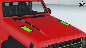 L'élément de personnalisation "Capot bombé ventilé" sur le Canis Terminus