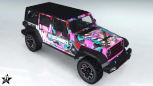 Le motif "Camouflage PRB (Princess Robot Bubblegum)" sur le Canis Terminus