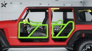 L'élément de personnalisation "Portières en tube et mailles" sur le Canis Terminus