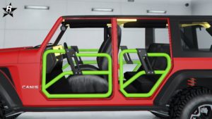 L'élément de personnalisation "Portières en tube légères" sur le Canis Terminus