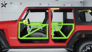L'élément de personnalisation "Portières en tube obliques" sur le Canis Terminus