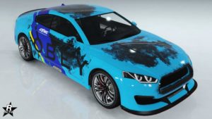 Le motif de véhicule "8F craquelures" sur la carrosserie de l'Obey 8F Drafter