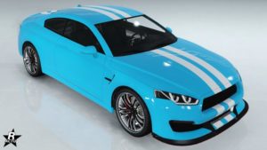 Le motif "Double bande blanche" sur la carrosserie de la voiture 8F Drafter