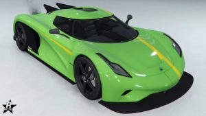 Le motif "Lignes jaunes" sur le véhicule Överflöd Entity MT de GTA Online