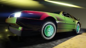 La peinture de jantes caméléon Flip vert/turquoise