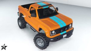 Le skin de véhicule "Bande double bleue" sur le Riata