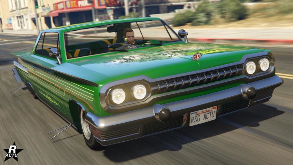La Declasse Voodoo Custom vue de face, la carrosserie de la voiture est verte
