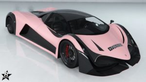 La Principe Deveste Eight disposant du motif de véhicule "Plus de 9 000"