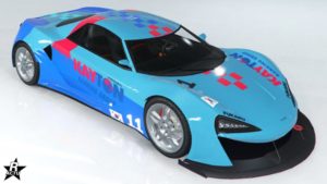 Le motif "Kayton Banking" présent sur la voiture Itali GTB Custom