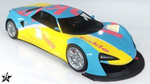 Le motif "Tinkle" sur le véhicule Itali GTB Custom