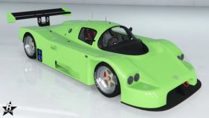 La voiture Benefactor LM87 dans le jeu vidéo GTA Online, elle est de couleur verte et ne dispose d'aucun motif sur sa carrosserie.
