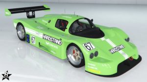 Le motif de course "Hardstand" présent sur la voiture Benefactor LM87