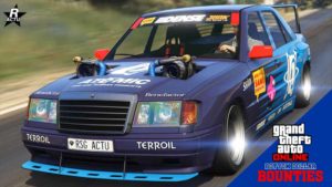 Bannière d'article de GTA Online relatant la disponibilité de la voiture Benefactor Vorschlaghammer.
