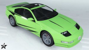 Le skin de voiture "Bandes à pointes noires"