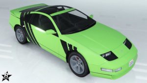 Le skin de véhicule "Triples bandes noires" sur le coupé Annis Euros X32
