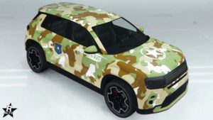 Le skin "Camouflage" militaire présent sur la voiture Castigator.