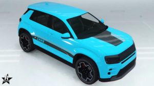 Le skin de carrosserie "Décoration Canis noire" présent sur celle du SUV Castigator