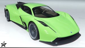 La voiture Overflod Pipistrello ne disposant d'aucun motif sur sa carrosserie.