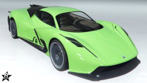 Le motif de carrosserie "Bande noire Overflod" présent sur celle de l'Overflod Pipistrello