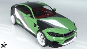 L'Ubermacht Cypher disposant du motif "Bandes Cypher blanches" sur sa carrosserie.