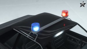 Le gyrophare "Avertisseurs lumineux custom 1" sur le toit de la voiture