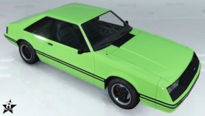 La voiture américaine Vapid Dominator FX sans aucun motif sur sa carrosserie.