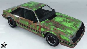 Le motif "Rouille" sur la Dominator FX où sa carrosserie a un effet rouillée