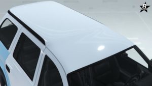 La voiture de police Bravado Dorado Cruiser sans aucun gyrophare sur son toit