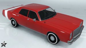 Le skin "Bande arrière blanche" sur la carrosserie de la grosse cylindrée.