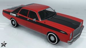 Le motif "Bravado" présent sur la carrosserie de la voiture Greenwood.