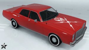 Le groupe de décalcomanie "Invincible" sur la carrosserie du véhicule Bravado Greenwood.