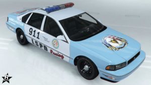 L'Impaler SZ Cruiser disposant du motif "Course LSPD" sur sa carrosserie.