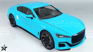 La voiture Enus Paragon S dans GTA Online avec aucun motif sur sa carrosserie