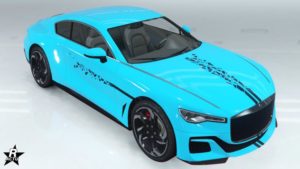 Le skin de voiture "Bande noire"