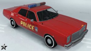 Skin de l'unité de police LSPD (Rockford Hills) présent sur la voiture Bravado Greenwood Cruiser.