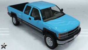 Le tout-terrain Declasse Yosemite 1500 dans GTA Online avec aucun motif appliqué sur sa carrosserie.