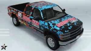 La voiture Yosemite 1500 avec le motif de carrosserie "Camouflage brûlure Disruption"