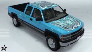 Le Declasse Yosemite 1500 avec le skin de voiture "Motif abstrait bleu"