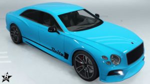 Image du motif de véhicule "Deity noir" sur la carrosserie de la berline