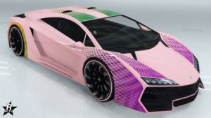 La Zentorno avec le skin de véhicule "Arlequin"