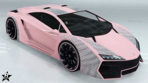 Motif de carrosserie "Arlequin alternatif" sur la supersportive italienne.