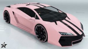 Le skin de voiture "Bandes noires" sur la Pegassi Zentorno