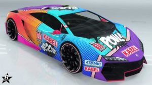 Motif de véhicule "Course bande dessinée" pour la Pegassi Zentorno