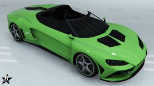 La voiture Pegassi Zorrusso dans GTA Online avec aucun motif présent sur sa carrosserie.