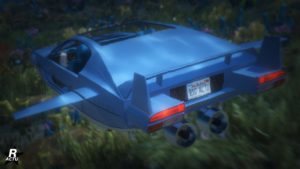 La voiture sous-marin Pegassi Toreador vue de l'arrière dans l'océan de GTA Online.